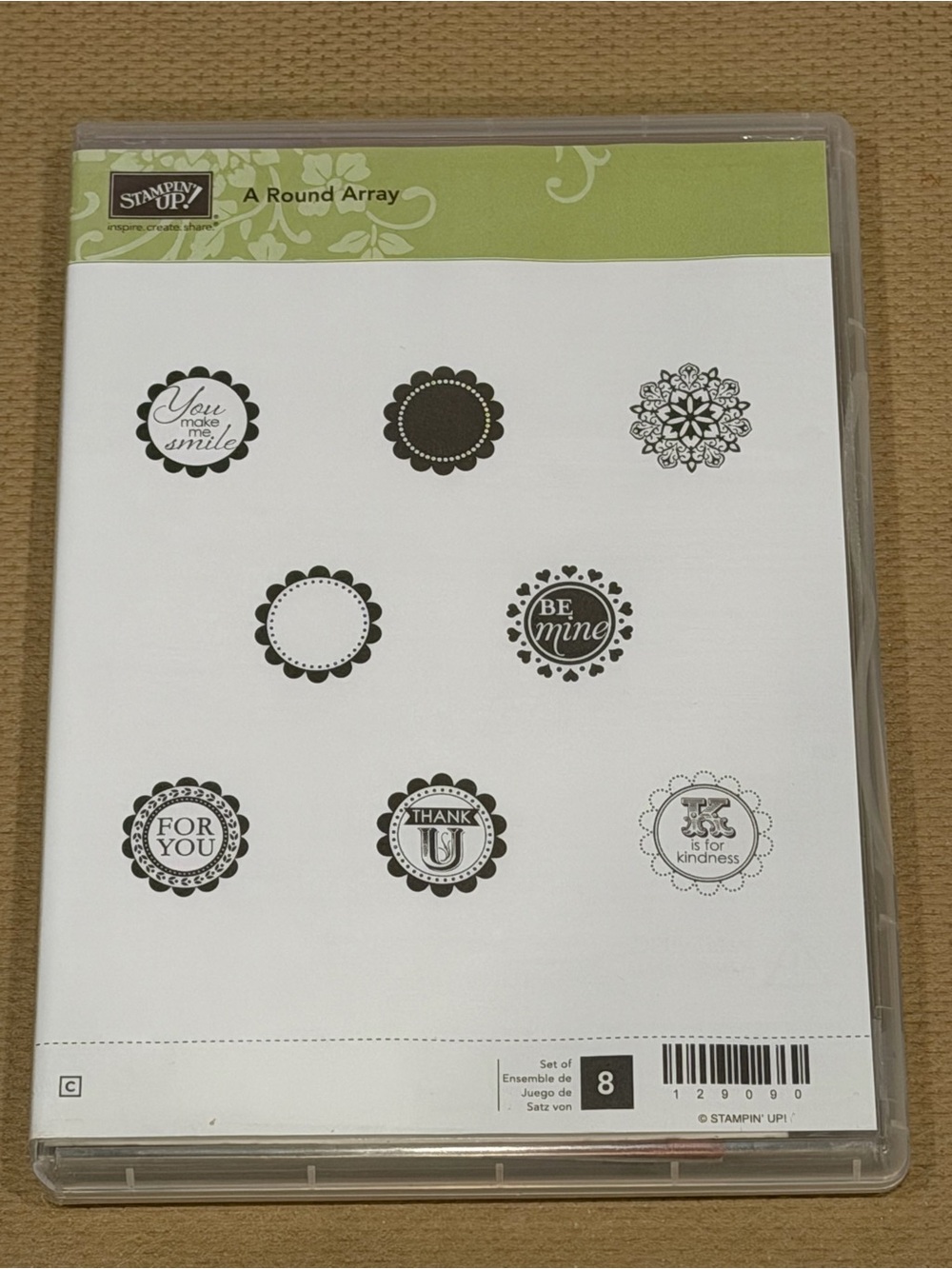 Stampin' Up! A Round Array Stamp Set — Black and Olive Green